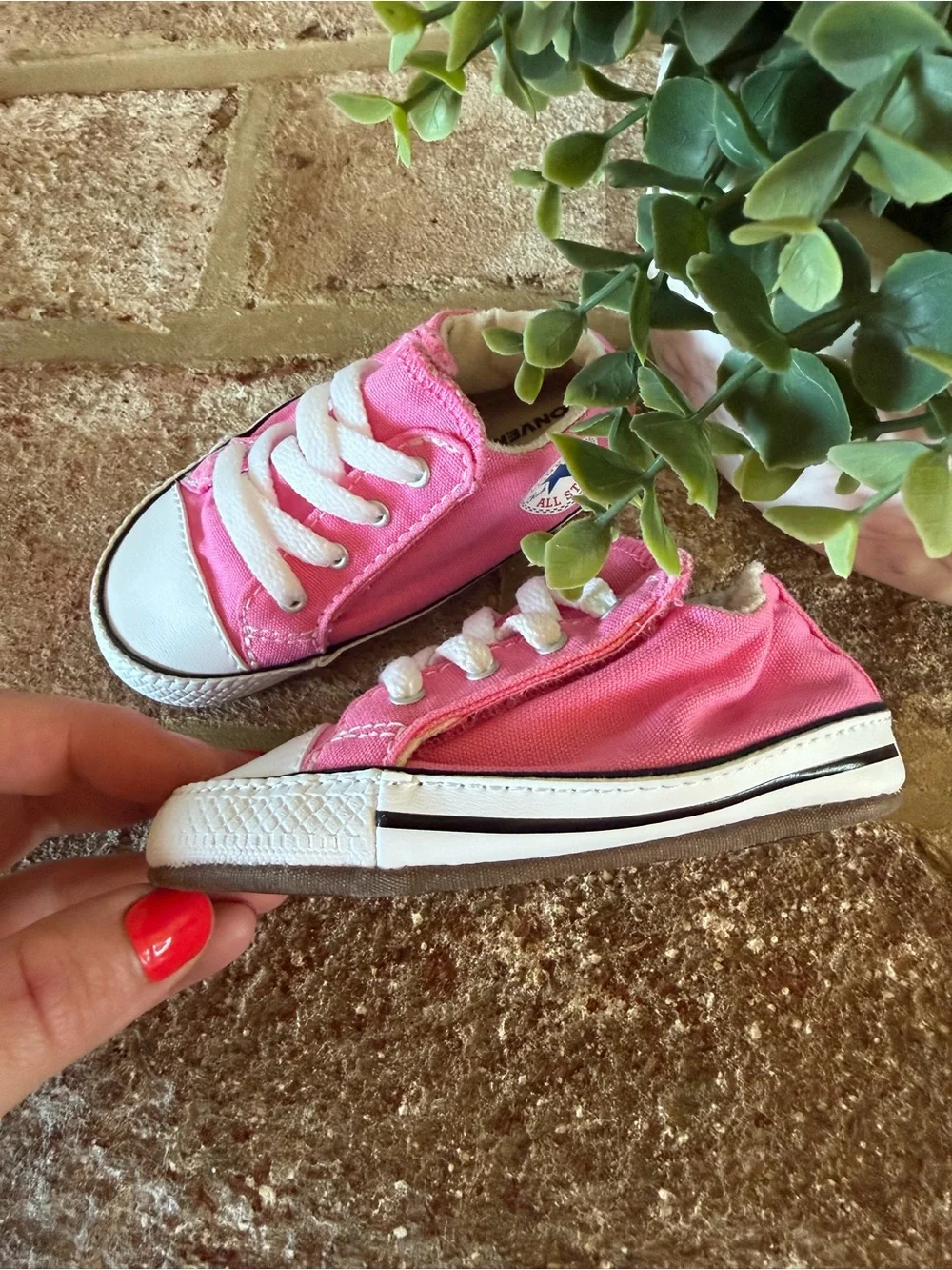 Converse | Pink Canvas Kids Sneakers with White Laces